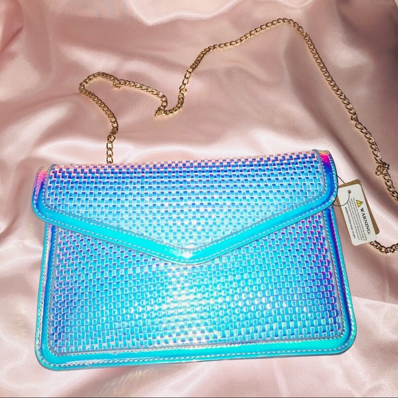 Envelope Metallic Embossed Convertible Clutch Bag - Picture 4 of 11